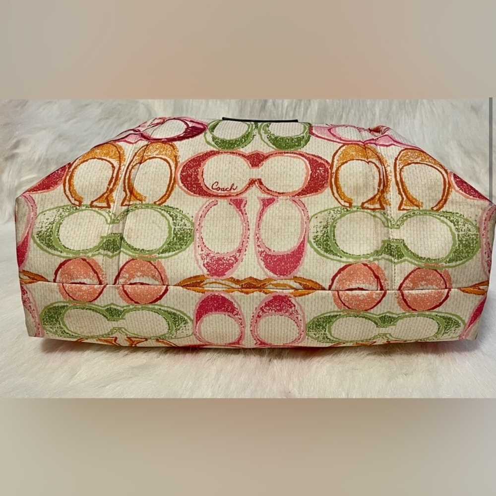 Rare Vintage Coach Poppy Multi Color Dream C Glam Bag and Wallet - Picture 8 of 14